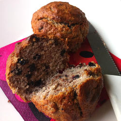 Gluten-Free Banana Elderberry Muffins