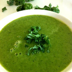 Kale, Pea and Avocado Soup